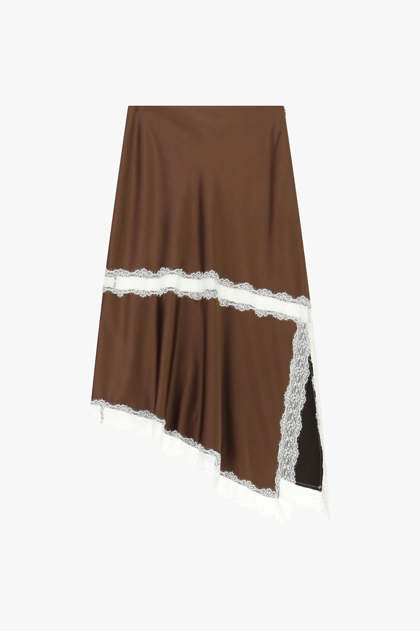 Midi Skirt with Lace Inserts