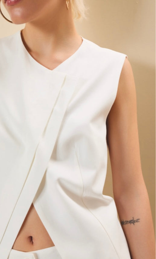 PRIVEE Linen Vest