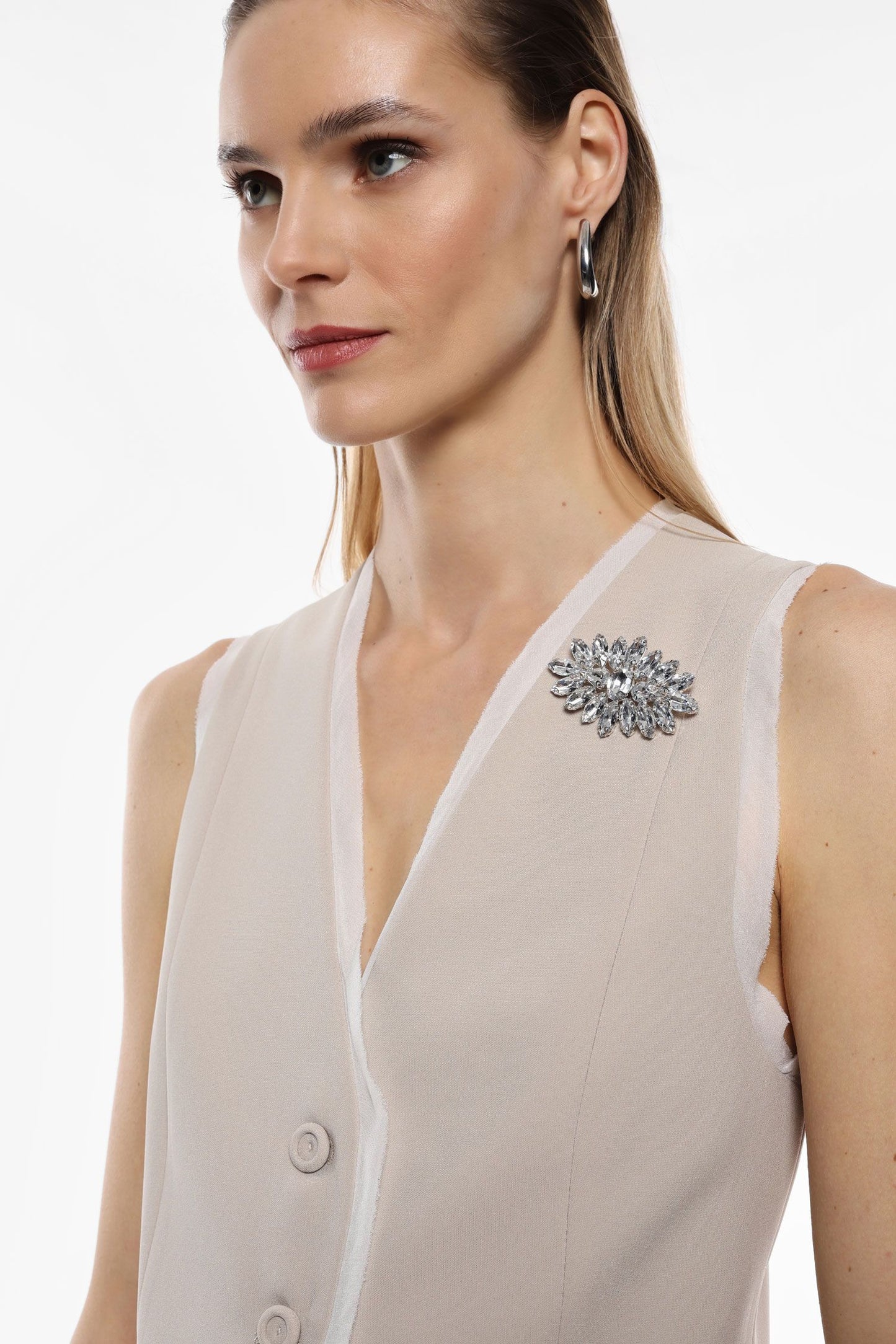 Vest with Brooch
