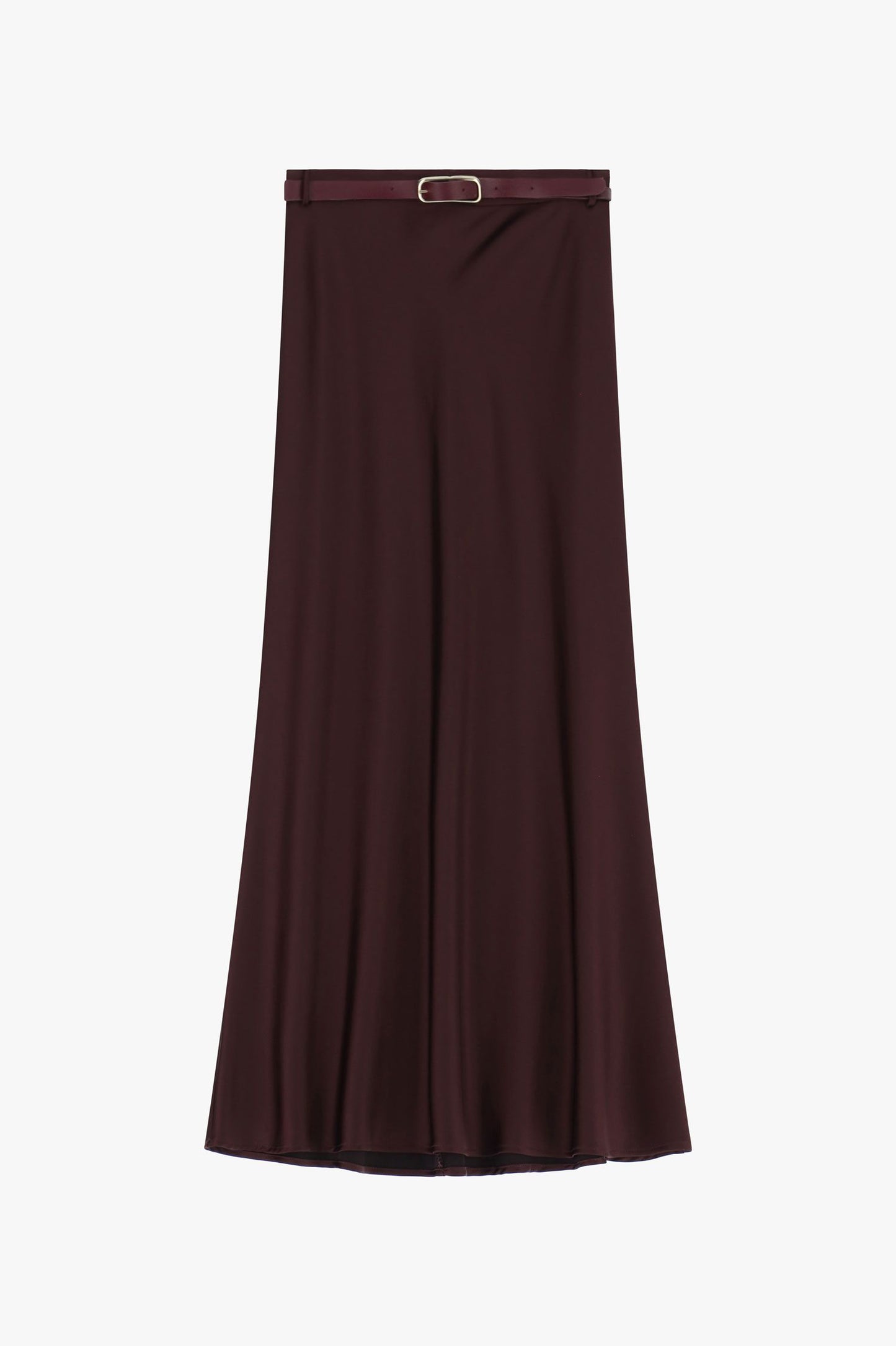 Silky Maxi Skirt with Belt