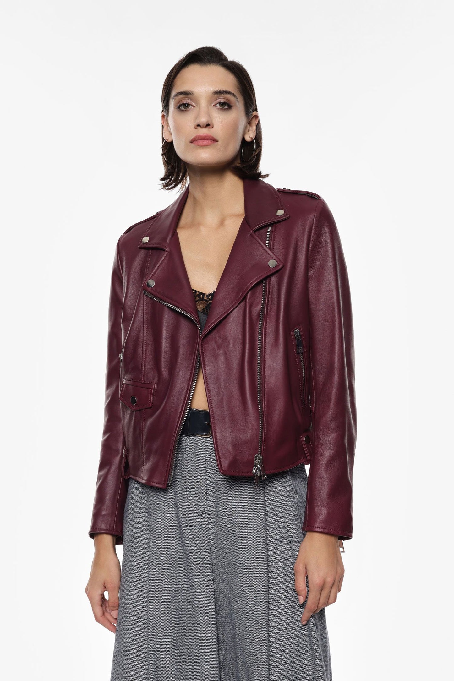 Leather Jacket Long Sleeves