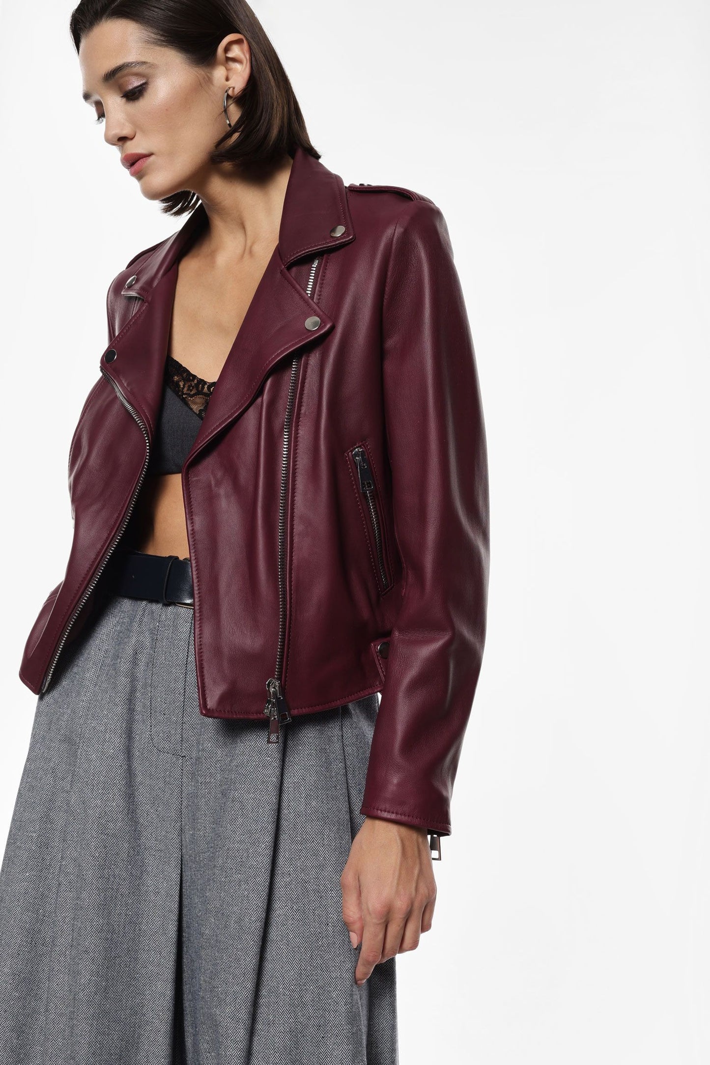 Leather Jacket Long Sleeves