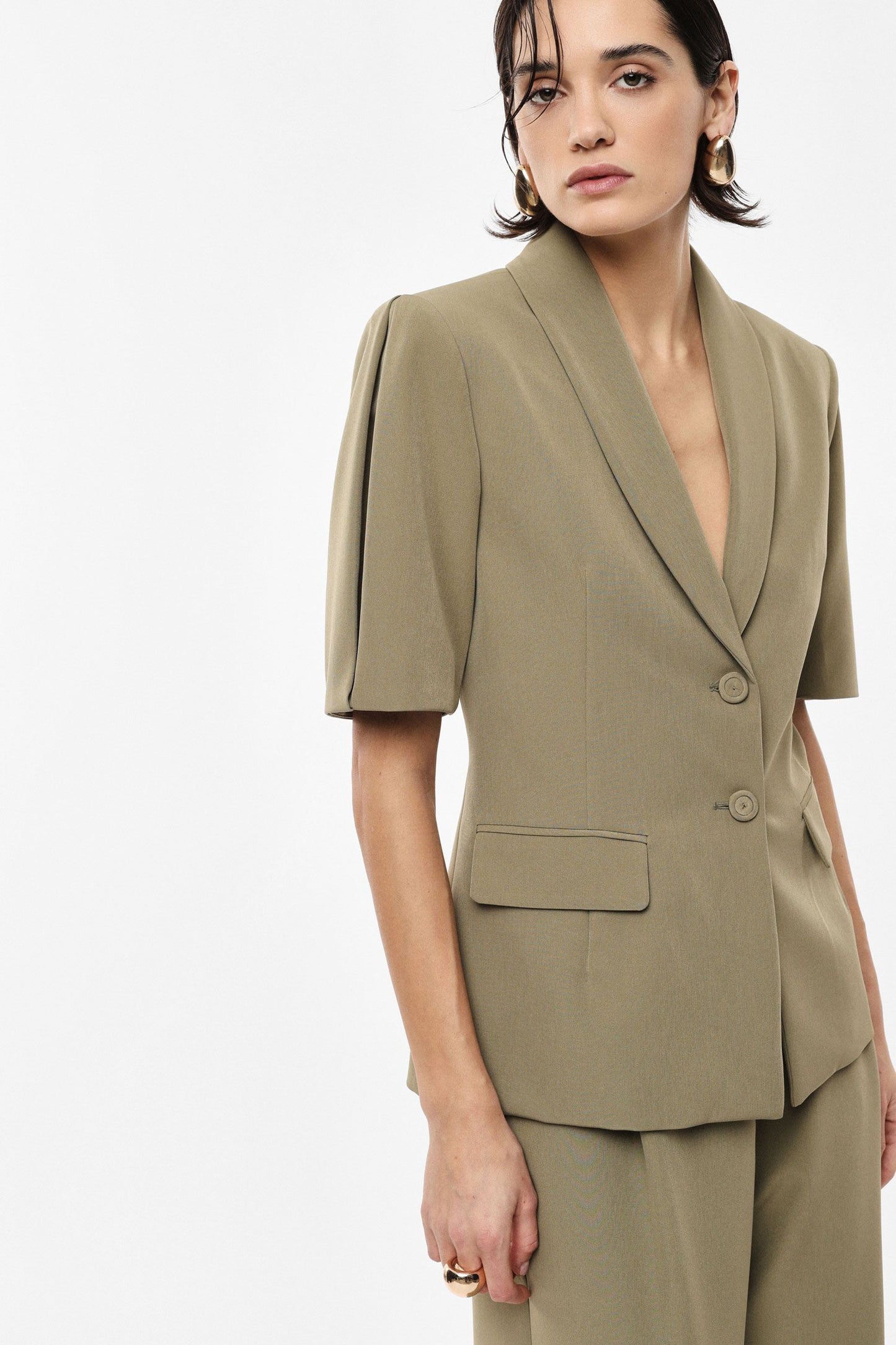 Jacket with Puffy Sleeves