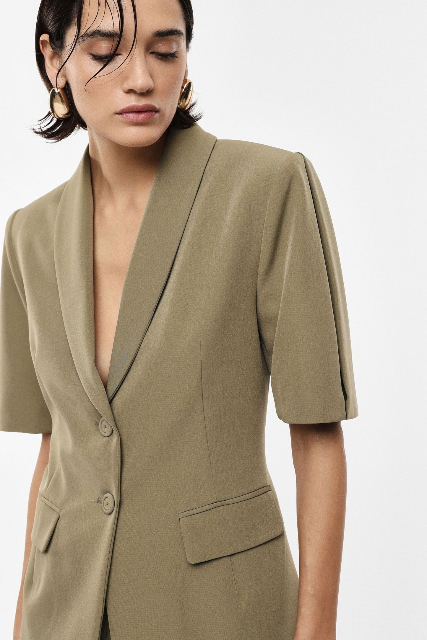 Jacket with Puffy Sleeves