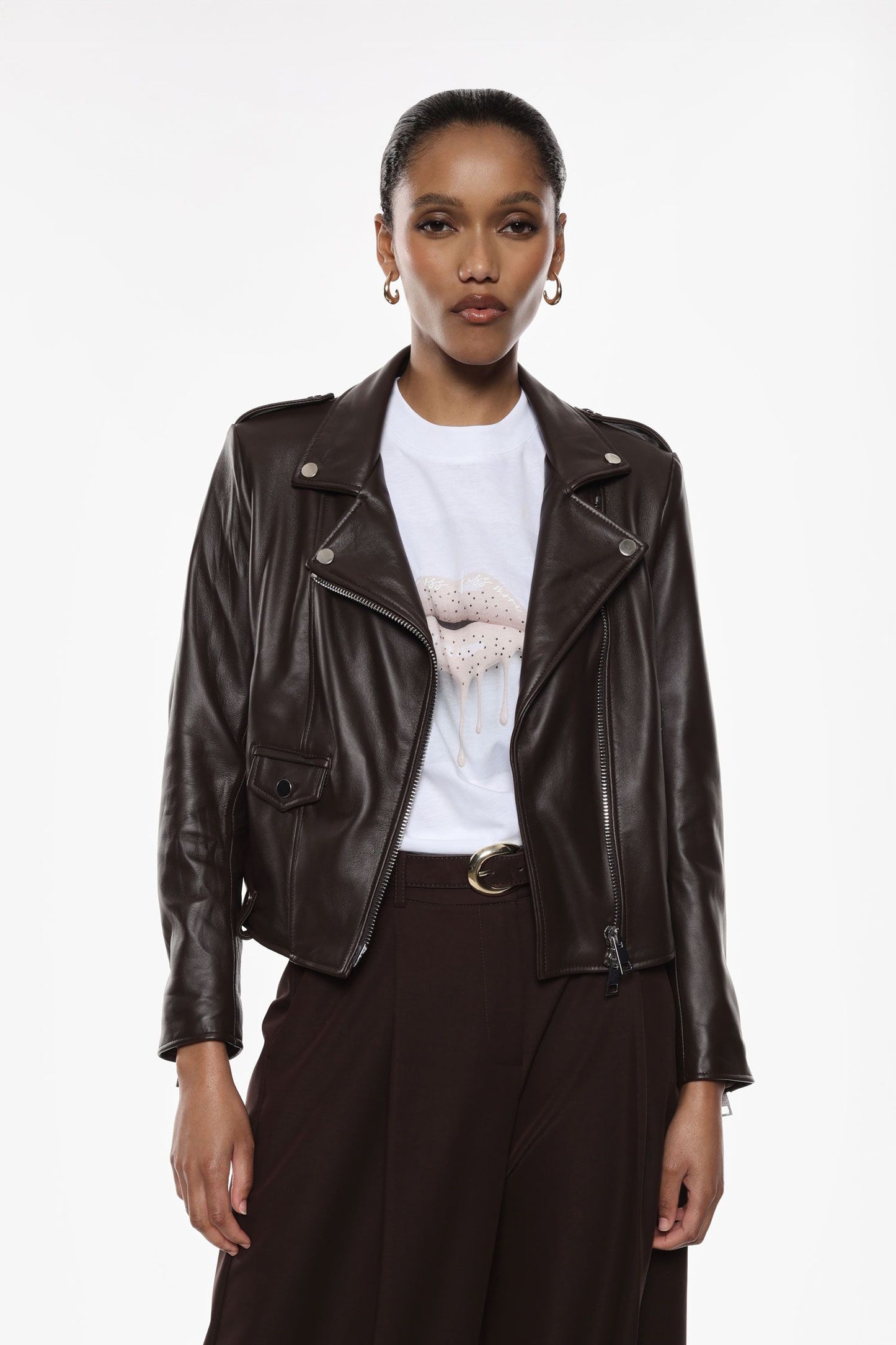 Leather Jacket Long Sleeves