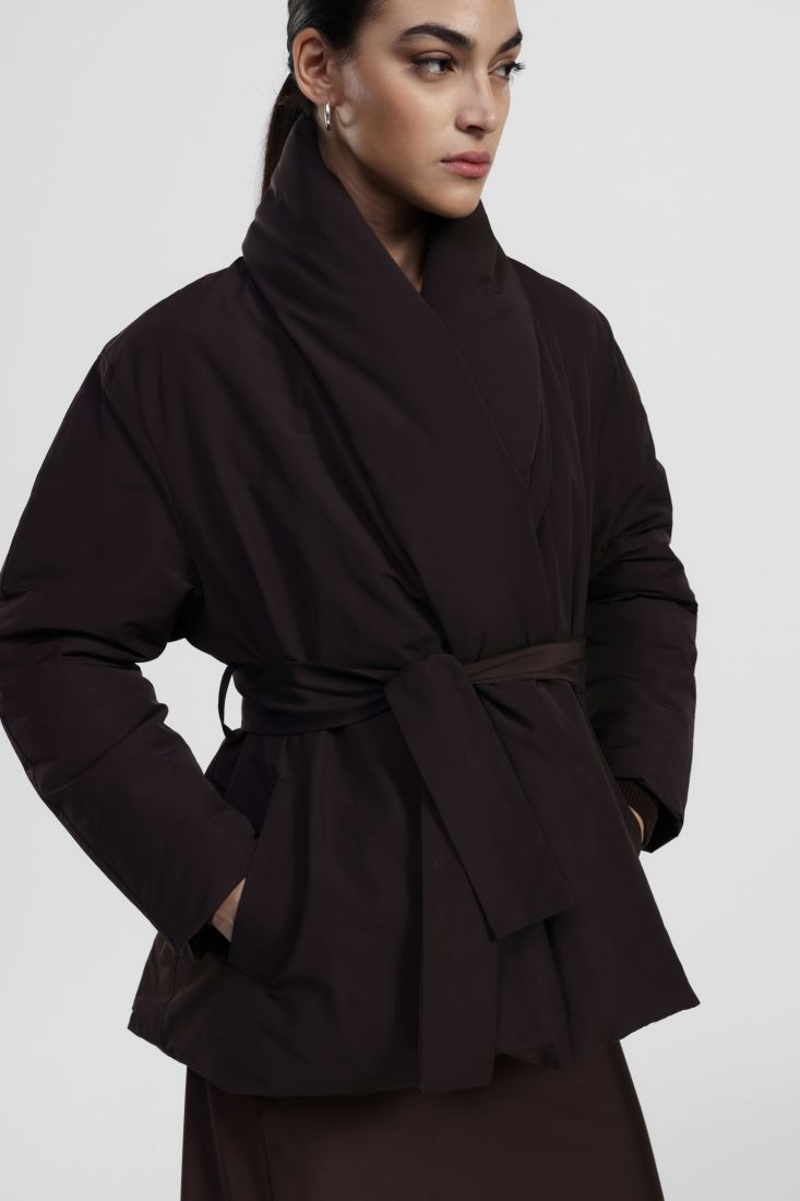Quilted Jacket with Belt