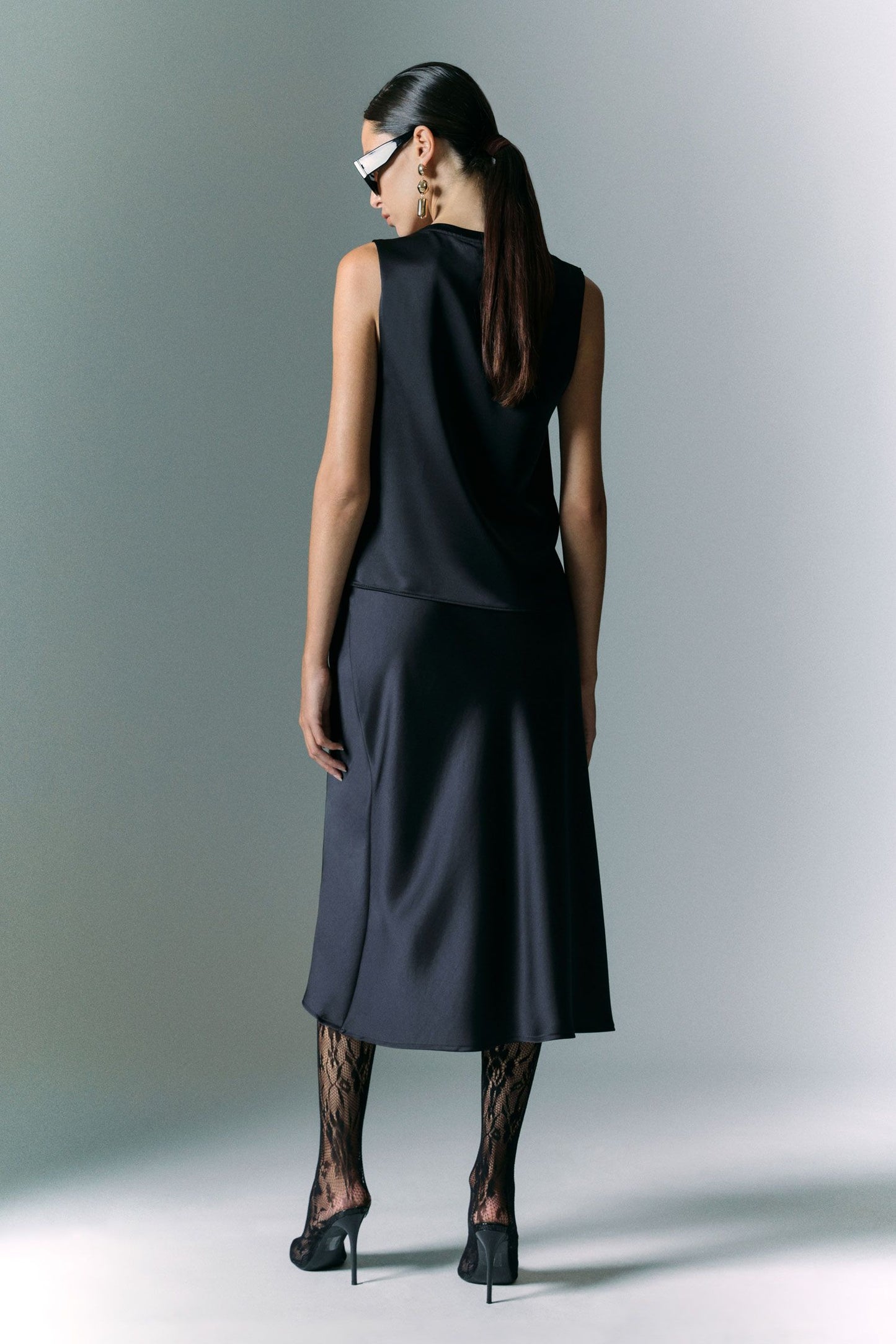 Satin Midi Skirt IM