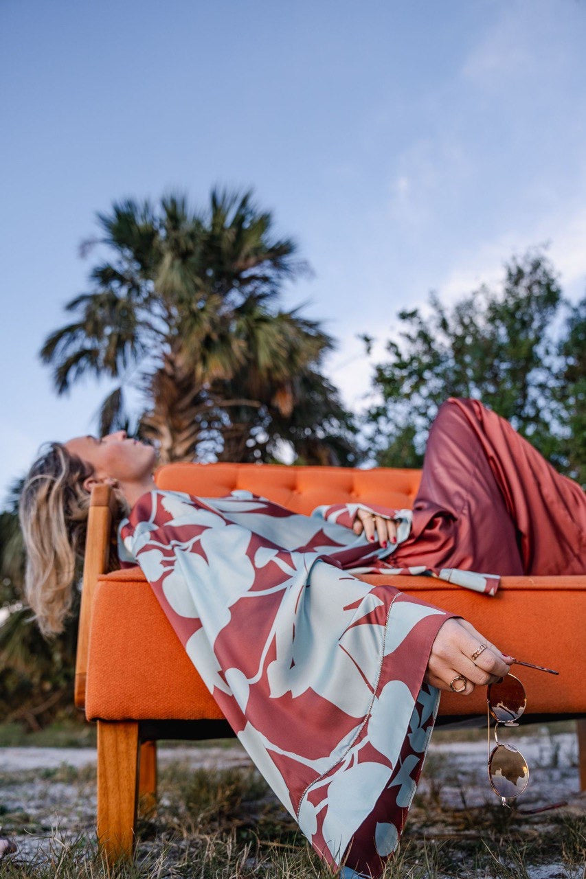 Silky Set Kimono Flora