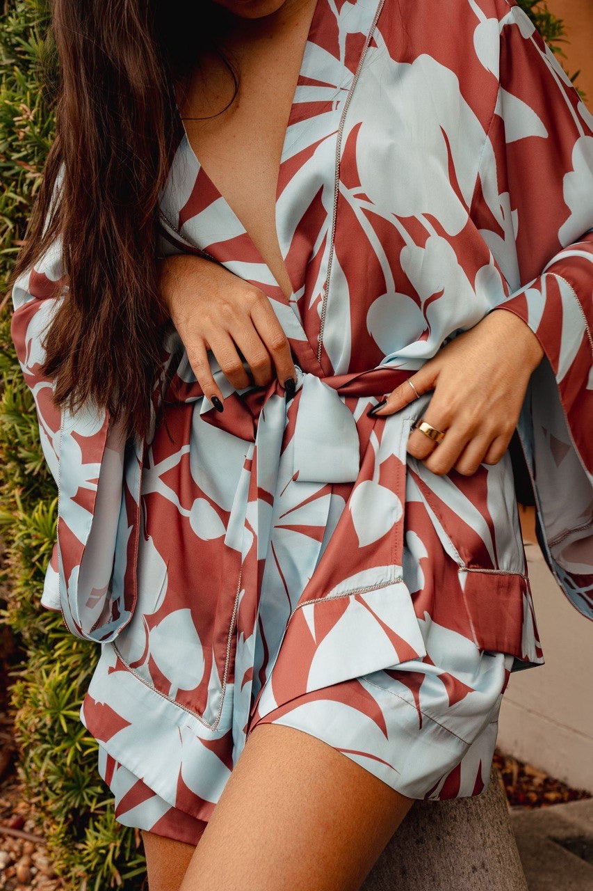 Silky Set Shorts Flora