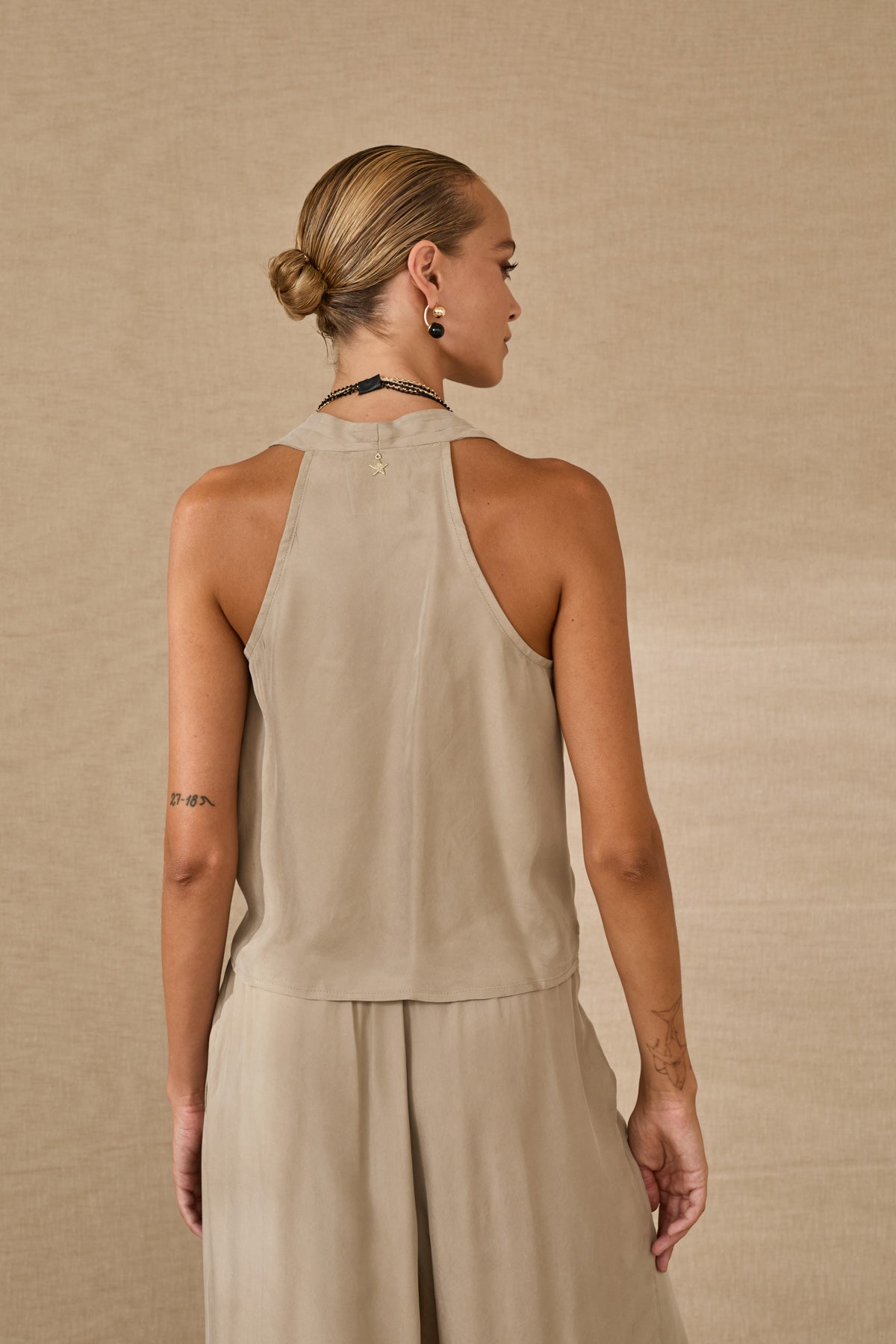 PRIVEE Tie-Front Vest