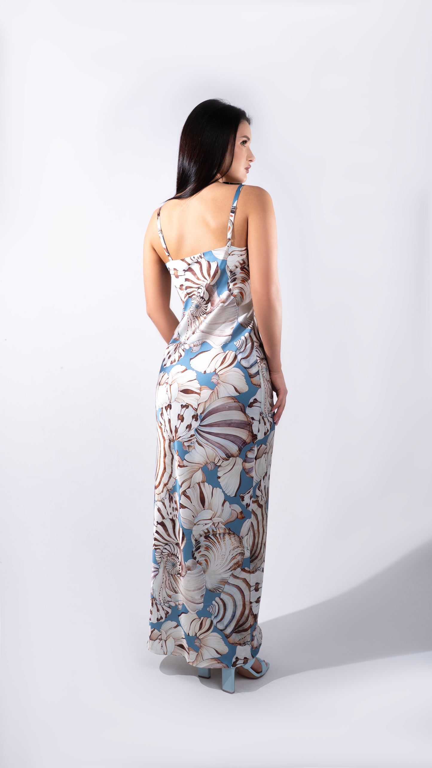 Verona Dress/Blue Shells