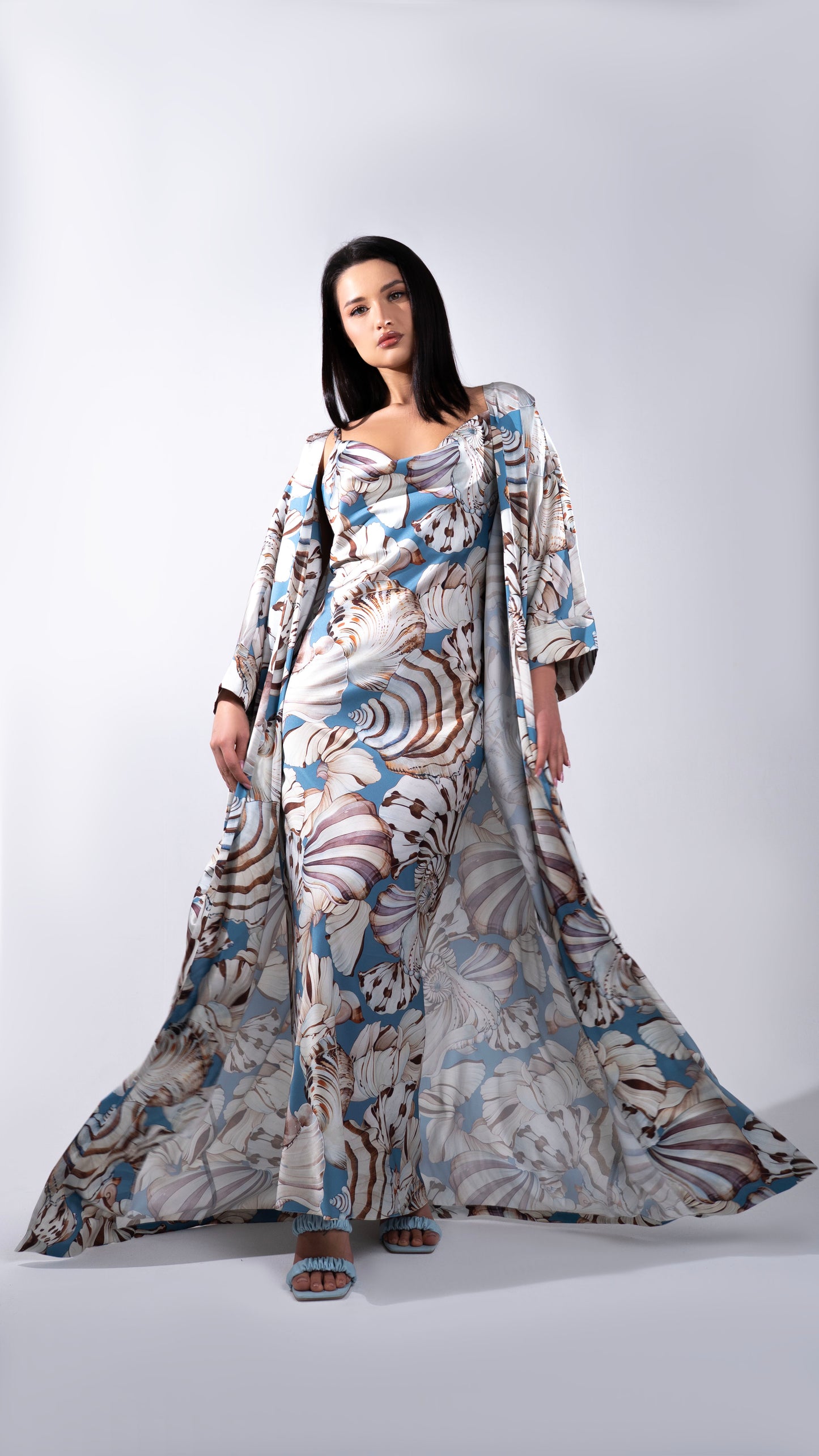 Verona Dress/Blue Shells