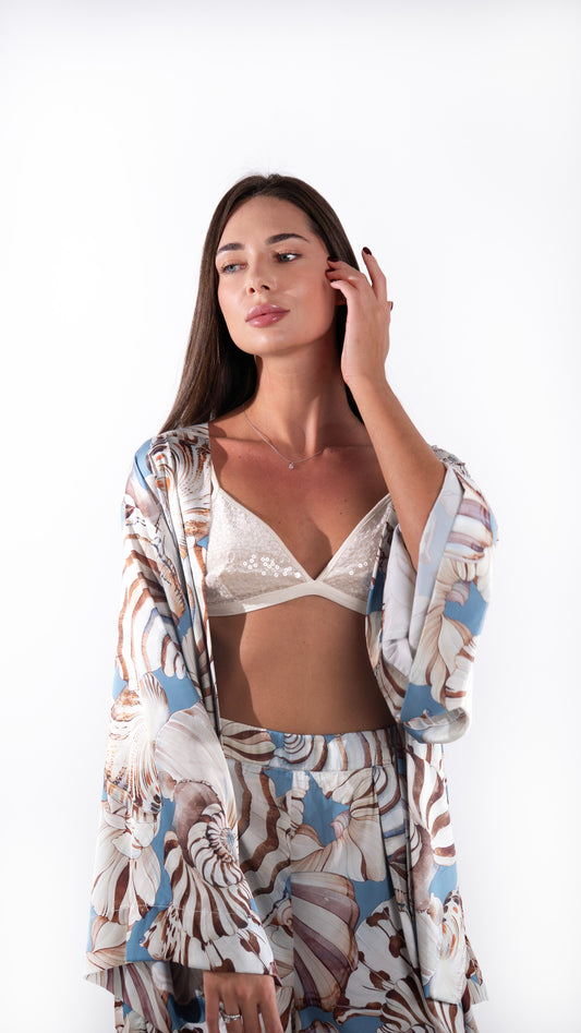 Bali Kimono/Blue Shells