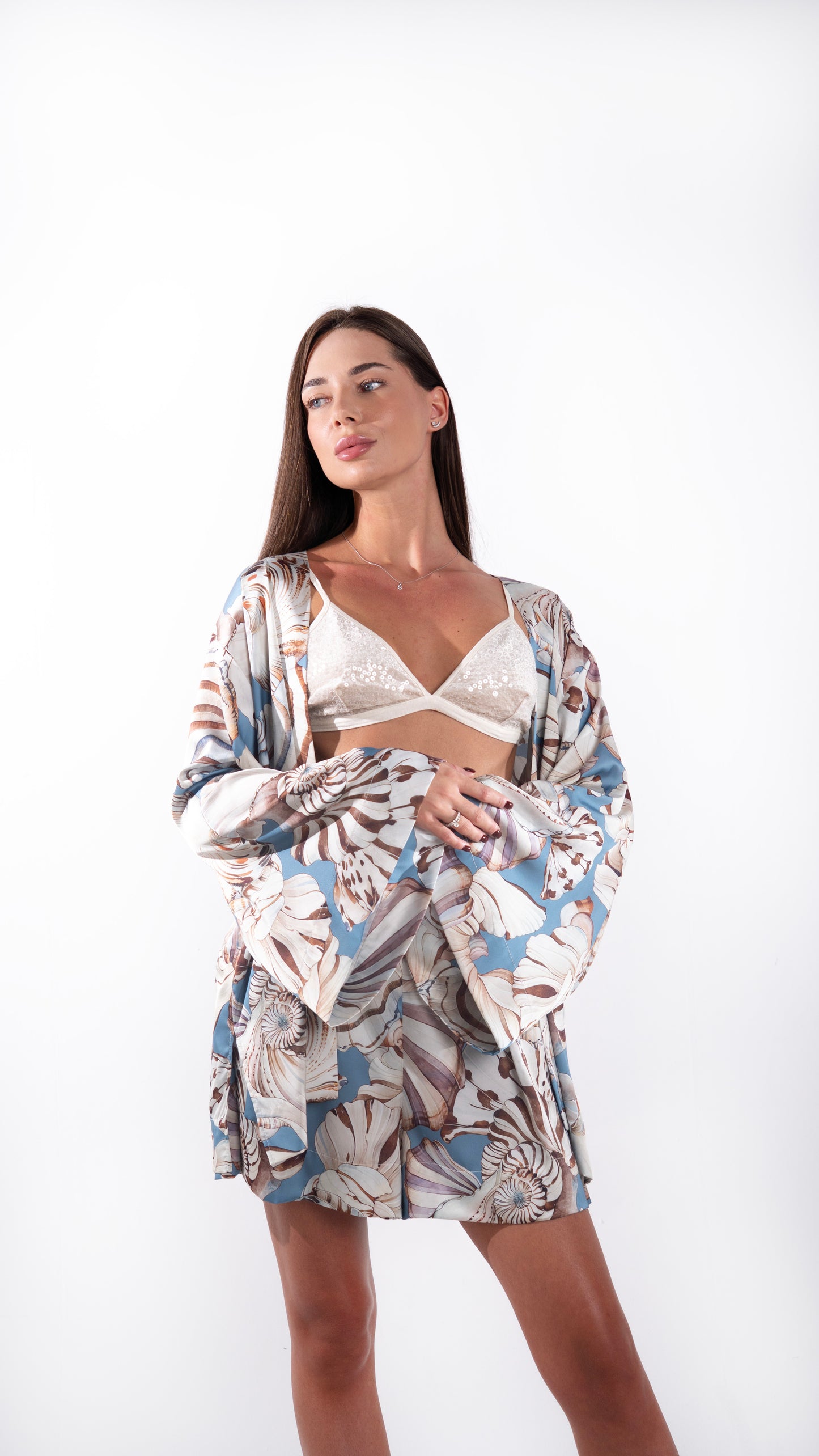 Bali Kimono/Blue Shells