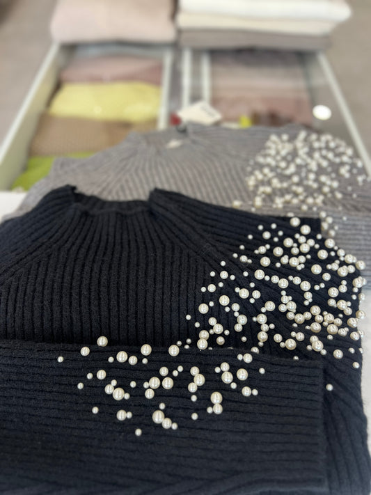 Sweater with Pearls