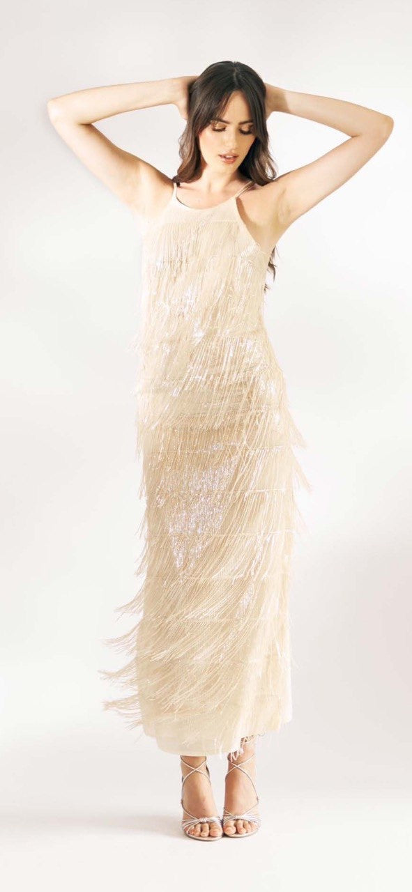 Sparkline Dress  with Cape