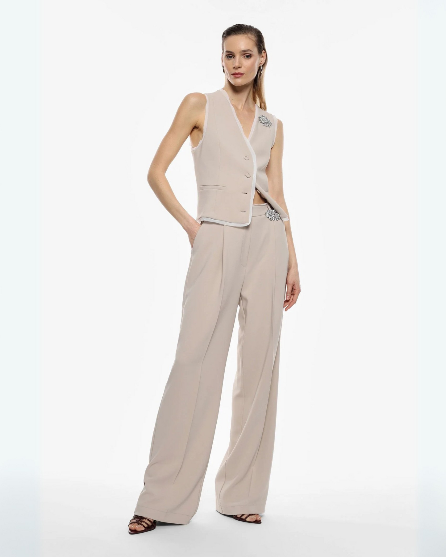 Pants with Brooch