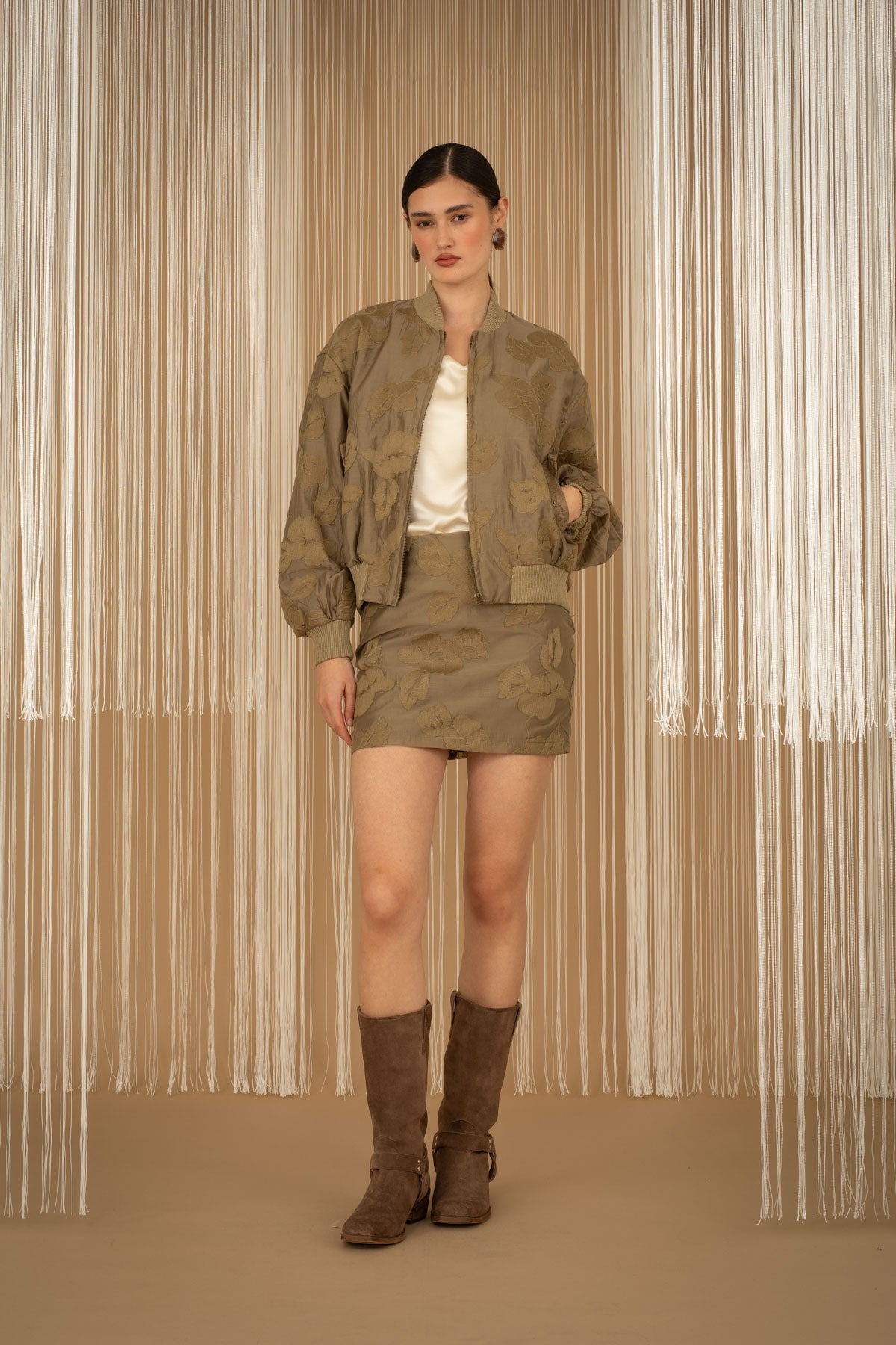 Patterned Miniskirt