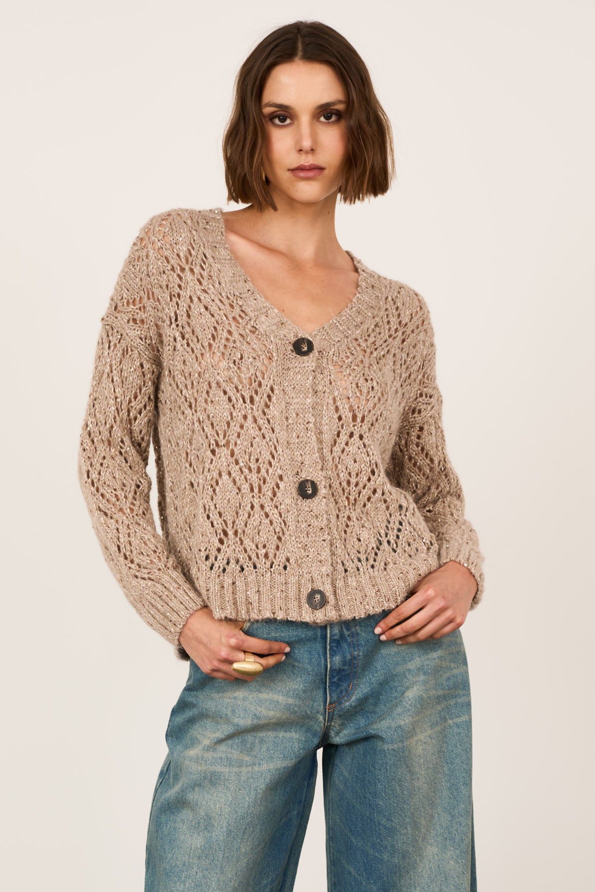 V-Neck  Cardigan PL