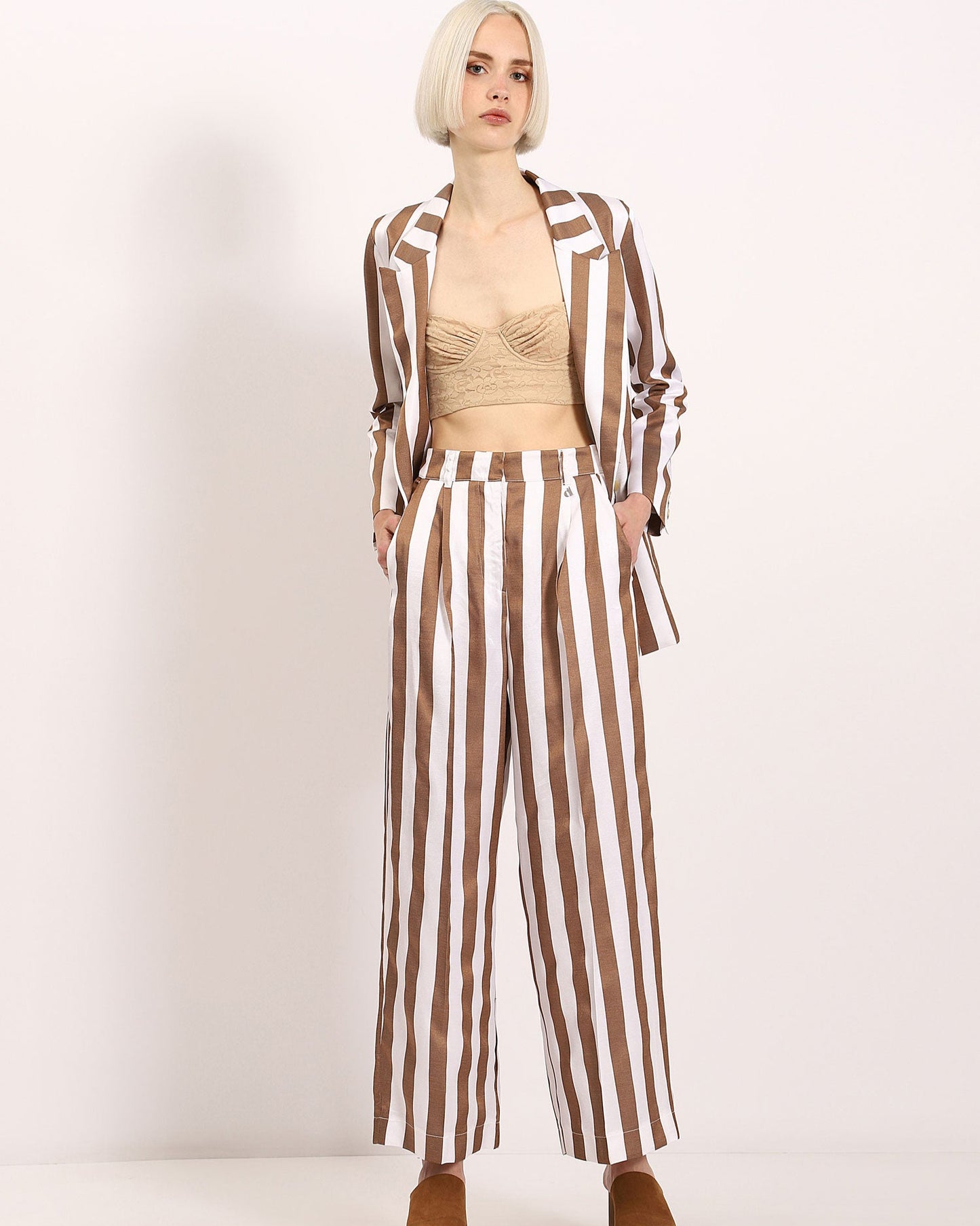 Striped Palazzo Suit